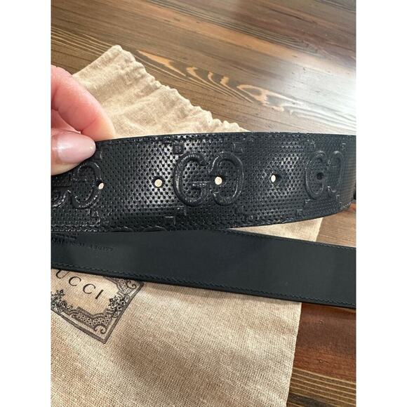 Gucci GG Marmont Embossed Leather Belt - Picture 7 of 12